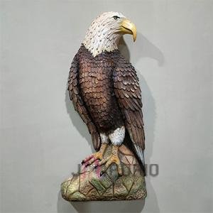 Eagle Wall Hanging Sculpture | 91.4 x 45.7 x 15.2 cm | 8 kg Fiberglass & Marble | Majestic Bird of Prey Art | Realistic Raptor Decor | Jaipurio