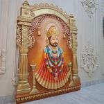 Khatushyamji Temple Wall Sculpture (152.4 cm × 106.7 cm × 12.7 cm/60" × 42" × 5", 12000 g) | Sacred Temple Architecture | Premium Fiberglass Art with Marble Powder by Jaipurio