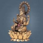 Brass Superfine Lakshmi Idol - 8" Height