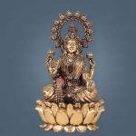 Brass Superfine Lakshmi Idol - 8" Height