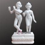 ISKCON Radha Krishna Marble Statue | Divine 2ft Temple Murti | Handcrafted Pure Marble Masterpiece | Sacred Art | Jaipurio