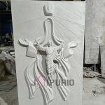 Sacred Jesus Wall Hanging Sculpture (152.4 cm × 91.4 cm × 12.7 cm/60" × 36" × 5", 21000 g) | Divine Christian Art | Premium Fiberglass with Marble Powder