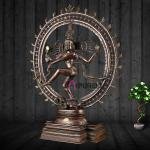 Pure Brass Large Nataraja Statue | 35" x 27" x 11" | 35 kg | Cocoa Finish | Monumental Cosmic Dance | Temple Grade Art | Jaipurio