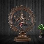 Pure Brass Large Nataraja Statue | 35" x 27" x 11" | 35 kg | Cocoa Finish | Monumental Cosmic Dance | Temple Grade Art | Jaipurio