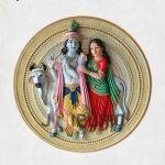 Radha Krishna with Cow Wall Sculpture | Grand 121.92 × 121.92 × 15.24 cm Sacred Metal Art | Premium 20 kg Divine Masterpiece