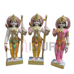 Ram Darbar Marble Statue: Sacred Divine Court | Luxury Temple Art | Authentic Indian Craftsmanship | Divine Family Sculpture