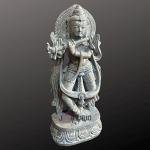 Green Soapstone Krishna with Flute | Divine 15" Temple Murti | Handcrafted Natural Stone Masterpiece | Sacred Art | Jaipurio