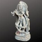 Green Soapstone Krishna with Flute | Divine 15" Temple Murti | Handcrafted Natural Stone Masterpiece | Sacred Art | Jaipurio