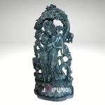 4" Brass Lakshmi Idol on Lotus | Divine Prosperity Murti | Sacred Temple Art