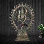 Brass Urdhava Tandava Nataraja | 24.5" x 16" x 6" | Sacred Lifted Dance | Lord Shiva's Supreme Dance | Temple Art | Divine Energy | Jaipurio