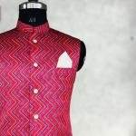 Zigzag Fusion Modi Jacket | Contemporary Pattern Design | Modern Indian Fashion | Designer Formal Wear | Bold Collection | Size XS-XXL | Jaipurio