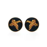 Black Mallard Brass Cufflink | Artisanal Luxury Accessories | Jaipurio