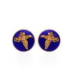 Blue Mallard Brass Cufflink | Moorish-Inspired Accessories | Jaipurio