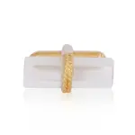 Crystal Bar Cufflinks | Premium Design | Gold Accent | Jaipurio