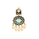 Green Gulshan Earring | Jaipurio Curates Holiday Collection | Festive Elegance