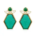 Zehra Green Earrings | Jaipurio Curates Holiday Collection | Festive Elegance