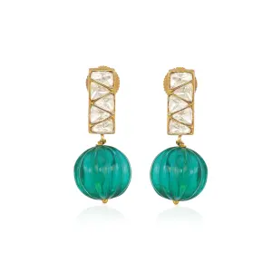 Polki Melon Earring | Jaipurio Curates Holiday Collection | Festive Elegance