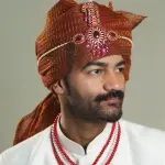 Maroon Doriya Traditional Safa | Premium Handcrafted Woven Turban, Luxury Wedding Wear | Classic Rajasthani Headgear | Ceremonial Choice