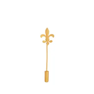 Fleur-De-Lis Lapel Pin - Sterling Silver & Gold Finish | Handcrafted by Local Artisans | Jaipurio