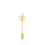 Fleur-De-Lis Lapel Pin - Sterling Silver & Gold Finish | Handcrafted by Local Artisans | Jaipurio