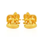 Gold Cut-Out Elephant Cufflink | Heritage Design | Sterling Silver | Jaipurio