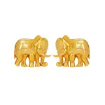 Gold Cut-Out Elephant Cufflink | Heritage Design | Sterling Silver | Jaipurio