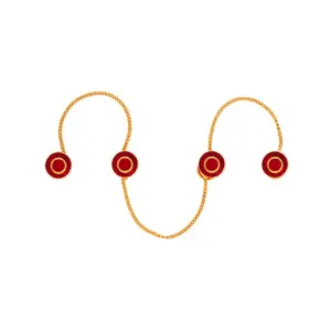 Red Concentric Enamel Kurta Button - Exquisite Craftsmanship | Captivating Design | Jaipurio