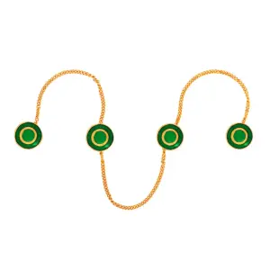 Green Concentric Enamel Kurta Button | Traditional Design | Jaipurio