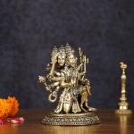 Intricate Superfine Brass Panchmukhi Hanuman Idol 6" | Divine Strength & Blessings | 0.8 kg Detailed Statue | 5" Width, 4.5" Depth | Enhance Sacred Space