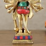 Pure Brass Standing Panchmukhi Hanuman Idol | 7" x 4.5" x 2.4" (17.8 x 11.4 x 6.1 cm) | 1.182 kg Five-Faced Sacred Art | Premium Divine Murti