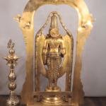 Pure Brass Tirupati Balaji Lord Venkateshwara Statue with Thiruvarchi - 40" | Embrace Divine Blessings | Majestic Idol for Spiritual Focal Point | Original Perumal Statue