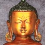 Buddha Face Brass Wall Hanging - 6.5 Inches | Handcrafted Spiritual Decor