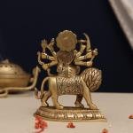 Handcrafted Brass Durga Mata Idol | Premium 6.2-Inch Spiritual Sculpture | Traditional Hindu Artistry