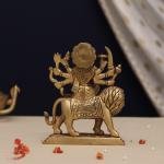 Handcrafted Brass Durga Mata Idol | Premium 5.5-Inch Spiritual Sculpture | Traditional Hindu Artistry