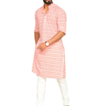 Pink Sanganeri Booti Print Cotton Kurta Pajama | Traditional Block Print Design | Premium Ethnic Wear | Handcrafted Excellence