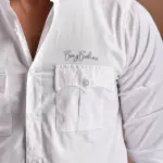 Men's Rajputana Hunting Styled White Shirt | Regal Outdoor Wear