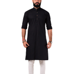 Solid Black Kurta Pajama Set for Men | Elegant Ethnic Formal Wear