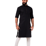 Solid Black Kurta Pajama Set for Men | Elegant Ethnic Formal Wear