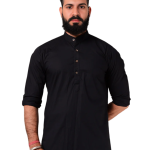 Solid Black Kurta Pajama Set for Men | Elegant Ethnic Formal Wear