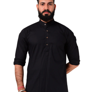 White Short Collared Hunting Style Kurta Men - Premium Cotton Adventure | Jaipurio