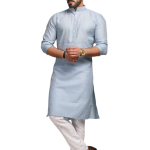 Exclusive Light Sky Embroidered Kurta Pajama Set | Premium Hand-Detailed Ethnic Wear | Designer Men's Formal & Festive Ensemble | Luxurious Design