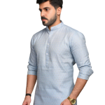 Exclusive Light Sky Embroidered Kurta Pajama Set | Premium Hand-Detailed Ethnic Wear | Designer Men's Formal & Festive Ensemble | Luxurious Design