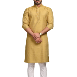 Golden Booti Pattern Royal Embroidered Kurta for Men | Festive Ethnic Wear