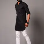 Black Colour Hunting Kurta Pajama for Men | Outdoor Adventure Wear