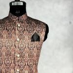 Mewar Majesty Nehru Jacket | Zardozi Zenith "Palace Drapes" with Lotus Legacy Print