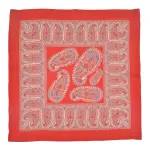 Red Paisley Pocket Square | Pure Silk | Luxury Design | Jaipurio