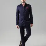 Classique Navy Blue Bandhgala Suit (S-XL) | Timeless Formal Wear | Premium Classic Collection by Jaipurio