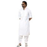 Classy White Pathani Kurta-Salwar Set | Premium Cotton Traditional Ethnic Wear | Luxury Men's Formal & Festive Ensemble | Timeless Design