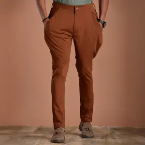 Personalized Premium Men's Breeches | Copper Brown Cotton Riding Pants | Custom-Made Indian Equestrian Style | Comfortable Belt Closure | Being Brothers