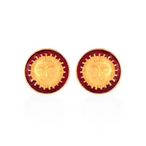 Red Surya Cufflinks | Moorish-Inspired Luxury Accessories | Jaipurio